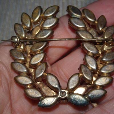 Golden Rod Color Rhinestone Brooch 