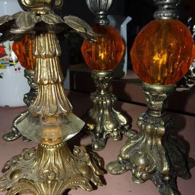 4 MCM Italian Provincial Candle Holders 