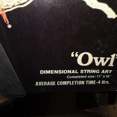 New In Sealed Box Vintage Owl String Art Wall Hanging Kit 
