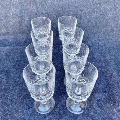 LOT 40  VINTAGE FOOTED WATER GLASSES