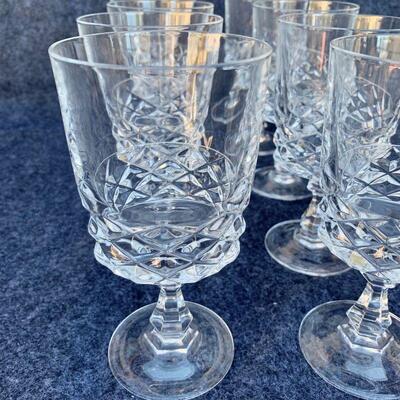 LOT 40  VINTAGE FOOTED WATER GLASSES