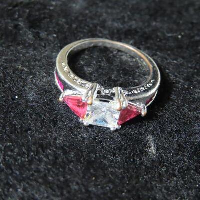 CZ AND PINK ring