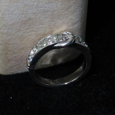 CZ buckle ring