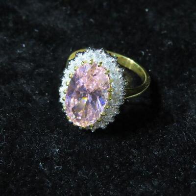 Large Pink Stone ring