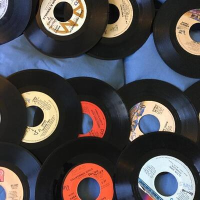 Vintage 45 RPM Record Album Collection of 70+ with Monkeys, Menudo, 80s Rock and more...