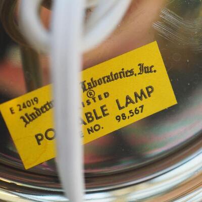 Lot 48 Tobys, MCM Fish platter, Vintage table lamp brass overlay 1960s heat tray