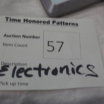 Lot 57 Electronic Over the air TV (works)  Cassette player ( Fires up) 