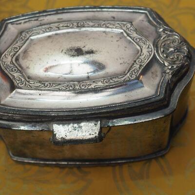 Lot 58 Collectibles #2 Crock, Vintage shoe horns, Carved large Designer glass bowl, Silver plate