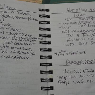 Lot 62,  Vintage Kitchen Cookbooks, Silk flowers, 