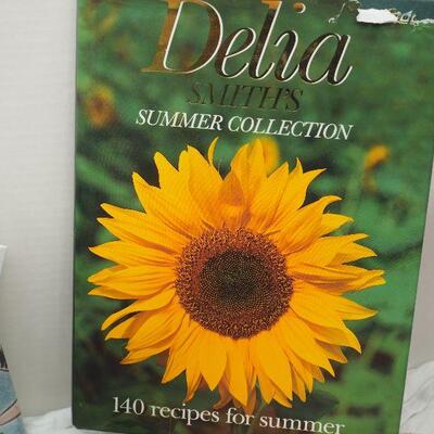 Lot 62,  Vintage Kitchen Cookbooks, Silk flowers, 
