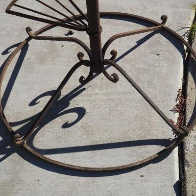 Lot 65 Large 8' iron vintage plant ladder stand