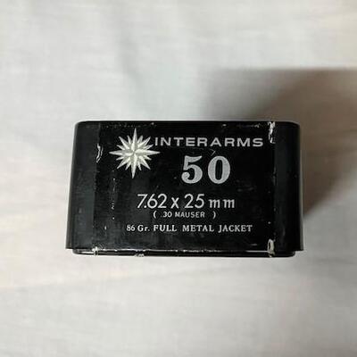 LOT#43: Interarms 7.62x25mm (30 Mauser) 86gr