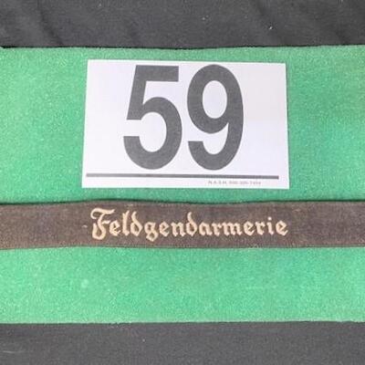 LOT#59B: Feldgendarmerie Cuff Title WWII