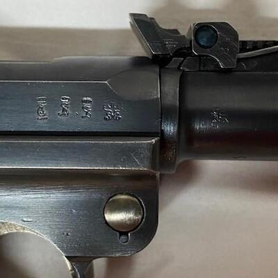 LOT#100: 1917 DWM Artillery Luger 9mm Matching Numbers Except Wood Mag