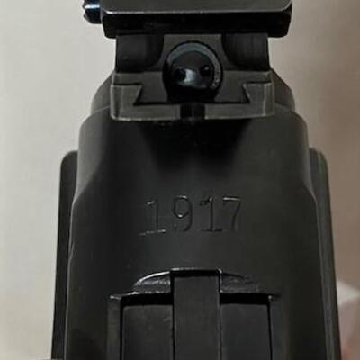 LOT#100: 1917 DWM Artillery Luger 9mm Matching Numbers Except Wood Mag