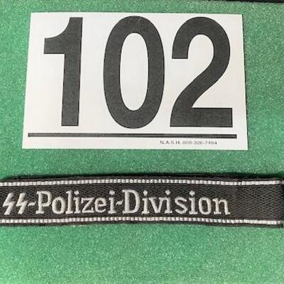 LOT#102B: German SS Polize Division Cuff Title