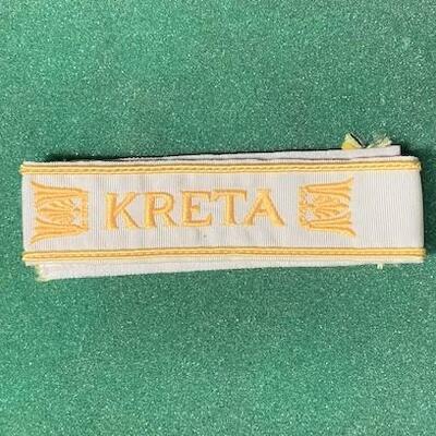 LOT#103B: WWII German Nazi Kreta Armelstreifen Cuff Title