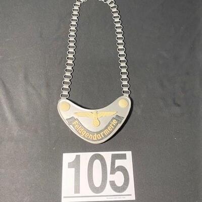 LOT#105B: WWII Feldgendermeri Gorget