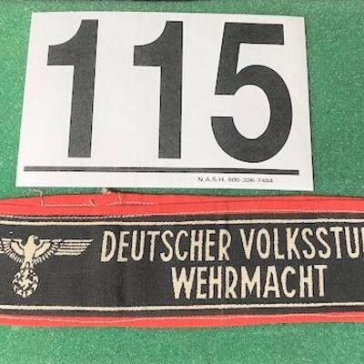 LOT#115B: Nazi Deutscher Volkssturm Wehrmacht Armband