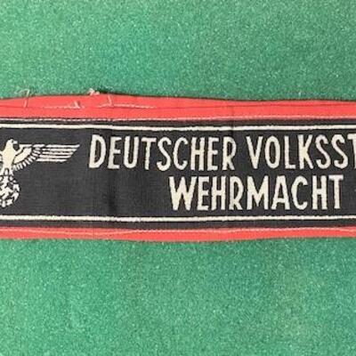 LOT#115B: Nazi Deutscher Volkssturm Wehrmacht Armband