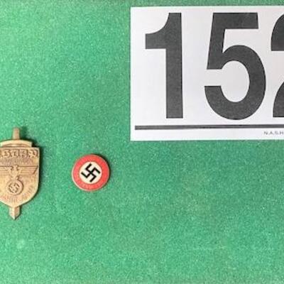 LOT#152B: WWII Nazi GAU & DAP Badges