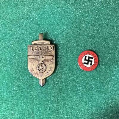 LOT#152B: WWII Nazi GAU & DAP Badges