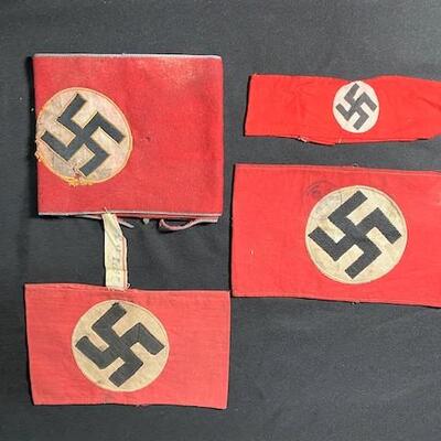 LOT#153B: Four Nazi Armbands (#1)