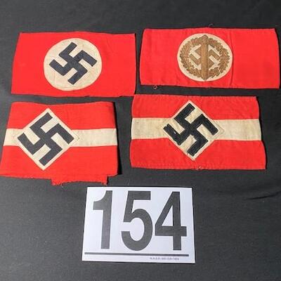 LOT#154B: Four Nazi Armbands (#2)