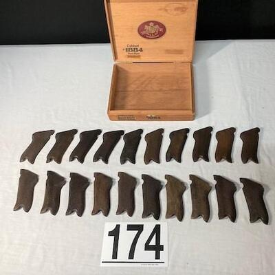LOT#174: 5 Sets of Wood P.08 Luger Grips