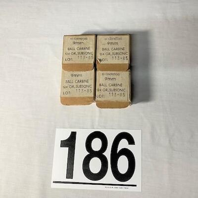 LOT#186: NOS 9mm Ball Carbine Ammo