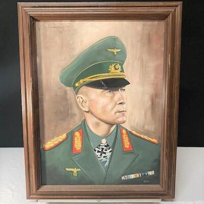 LOT#202: Believed to be Hermann Goring 0il on Canvas
