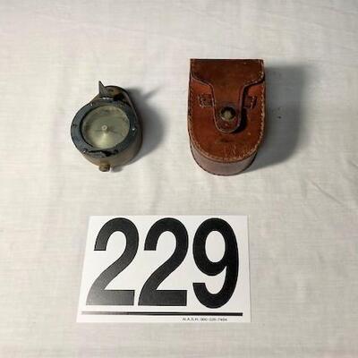 LOT#229: Creagh-Osborne Marching Compass w/ Original Case