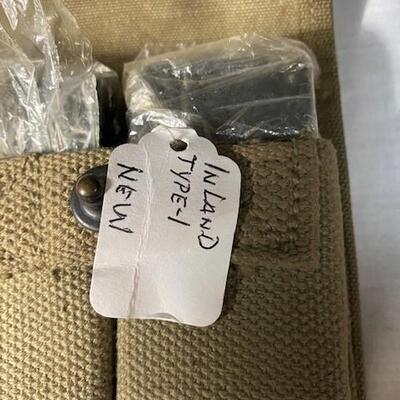 LOT#259: Pair of WWII M1 Carbine Magazines & Pouches (#3)