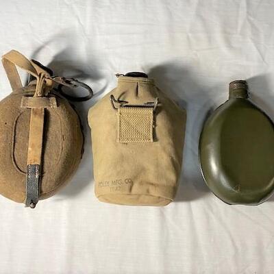 LOT#266: 3 WWII Canteen Lot
