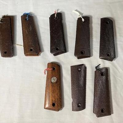 LOT#336: Assorted Checkerboard 45 1911 Grips Including Colt