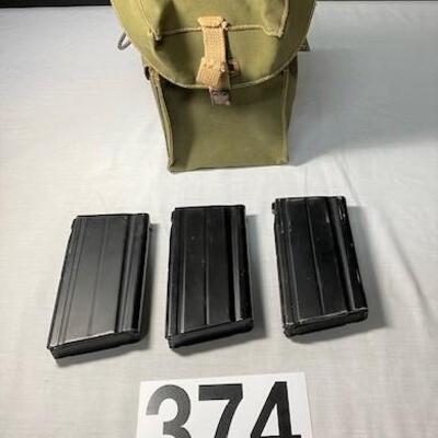 LOT#374: Believed to be 7.62 x 51mm w/ Pouch (#2)