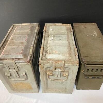 LOT#383: 3 Large Ammo Cans