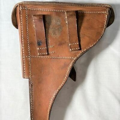 LOT#400: Unmarked Brown Leather P.08 Holster (#2)