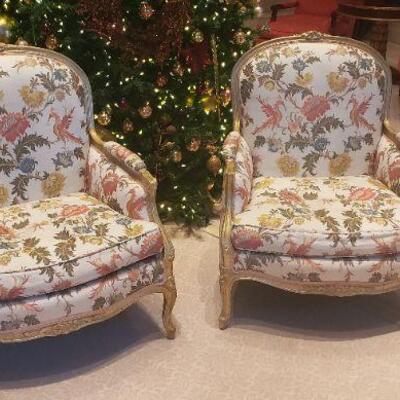 2 French Lounge Chairs made by Minton-Spidell