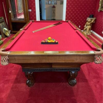 The Burnswick - Blake - Collender Co Monarch Cushion Pool Table