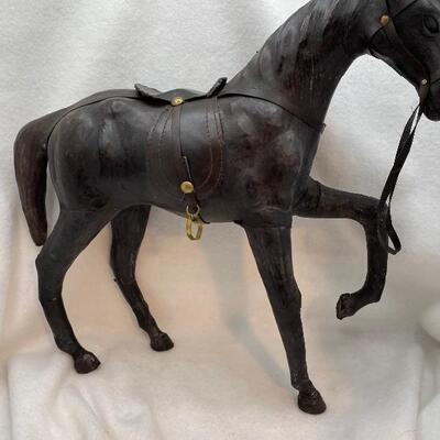 2 leather horses