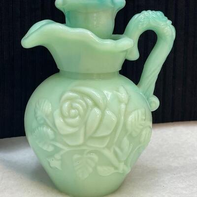 Jade green perfume bottle- Avon 