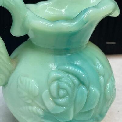Jade green perfume bottle- Avon 