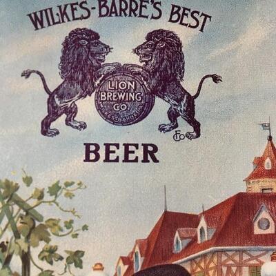Vintage 11 x 15 Beer Poster LION BREWING Co. PA