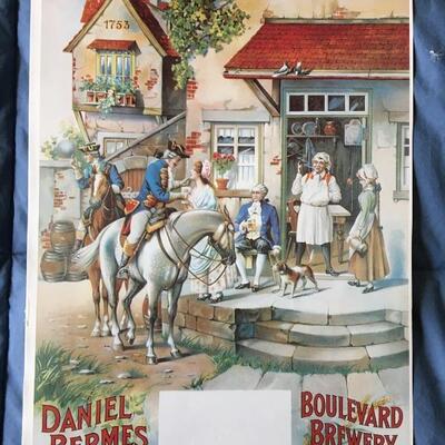 Vintage 11 x 15 Beer Poster DANIEL BERMES BOULEVARD BREWERY New Jersey