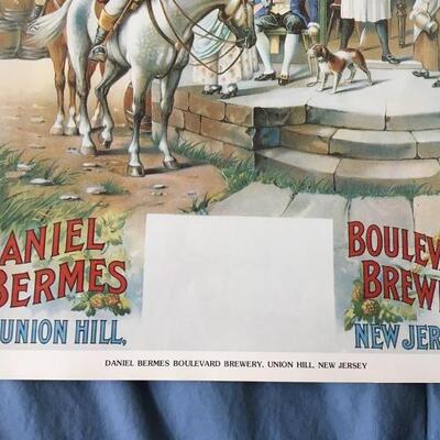 Vintage 11 x 15 Beer Poster DANIEL BERMES BOULEVARD BREWERY New Jersey