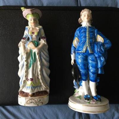 Pair of Antique Porcelain Figurines 8â€
