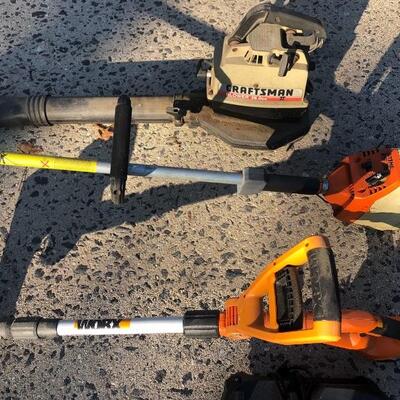 Lot 56 G: Craftsman Leaf Blower, Stihl Weed wacker & Worx Weed wacker