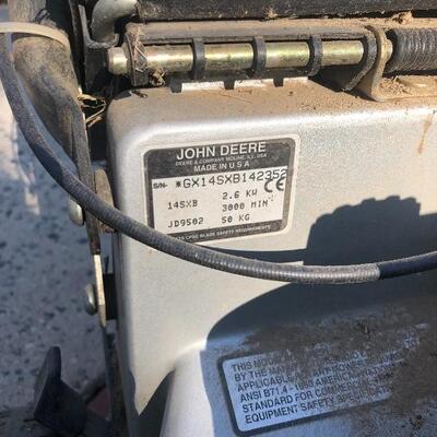 Lot 57 G: John Deere 14SX Commercial Lawnmower 