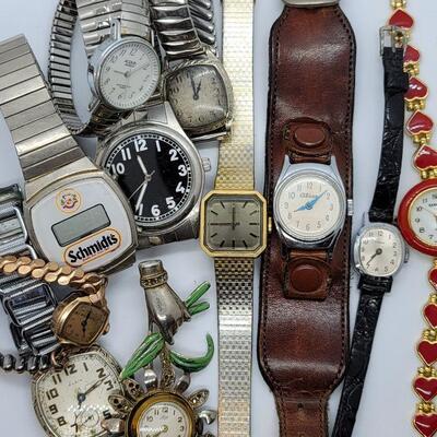 Lot 116: Watch lot for repair, parts or crafting